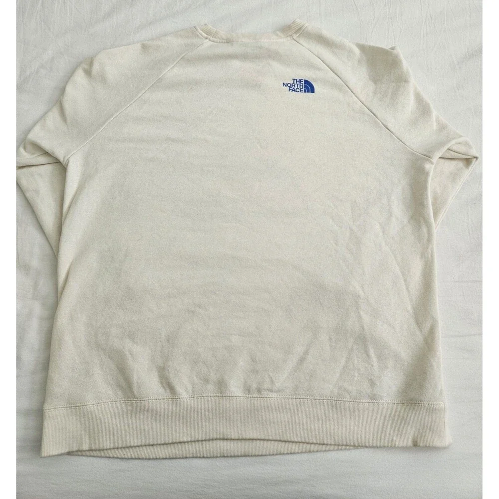 The North Face Baggin’ Peaks Graphic Crewneck Sweatshirt Cream XL
